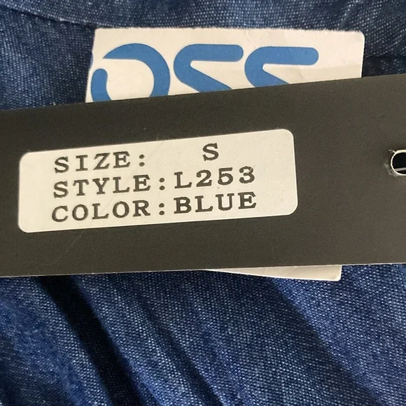 Lapis Maxi Dress Women Size S Dark & Faded Elastic Neck & Sleeves New With Tags - Picture 10 of 11